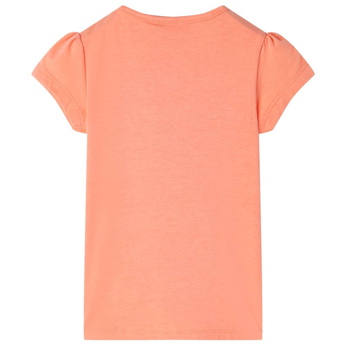 Tricou pentru copii, portocaliu neon, 128 - WALTI WALTI