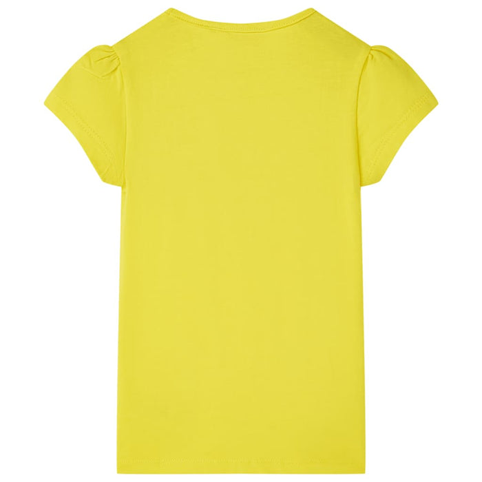 Tricou pentru copii, galben aprins, 128 WALTI