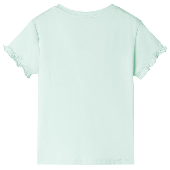 Tricou pentru copii, verde mentă deschis, 128 - WALTI WALTI
