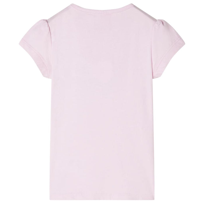 Tricou de copii, mâneci tip șapcă, roz pal, 128 WALTI