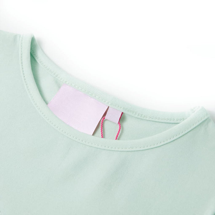 Tricou de copii mâneci tip șapcă, verde mentă, 128 - WALTI WALTI