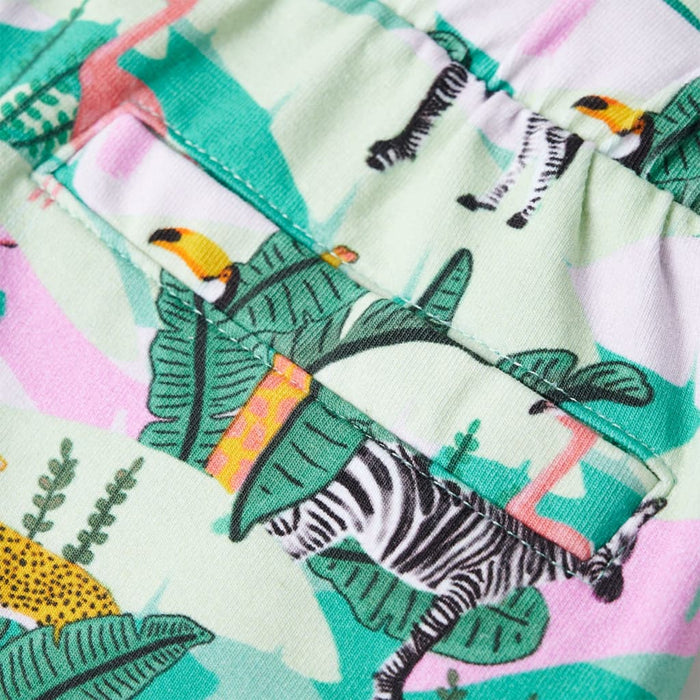 Pantaloni scurți copii cu șnur verde mentă 104 - WALTI WALTI