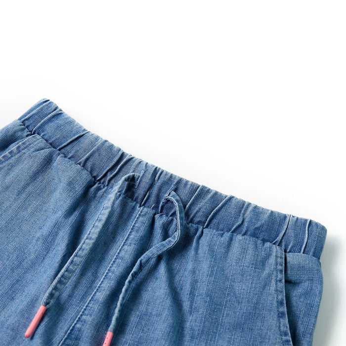 Pantaloni scurți pentru copii, albastru denim, 128 WALTI