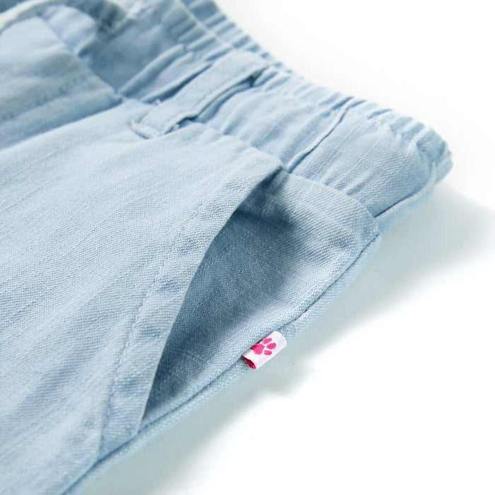 Pantaloni pentru copii, albastru denim pal, 128 WALTI