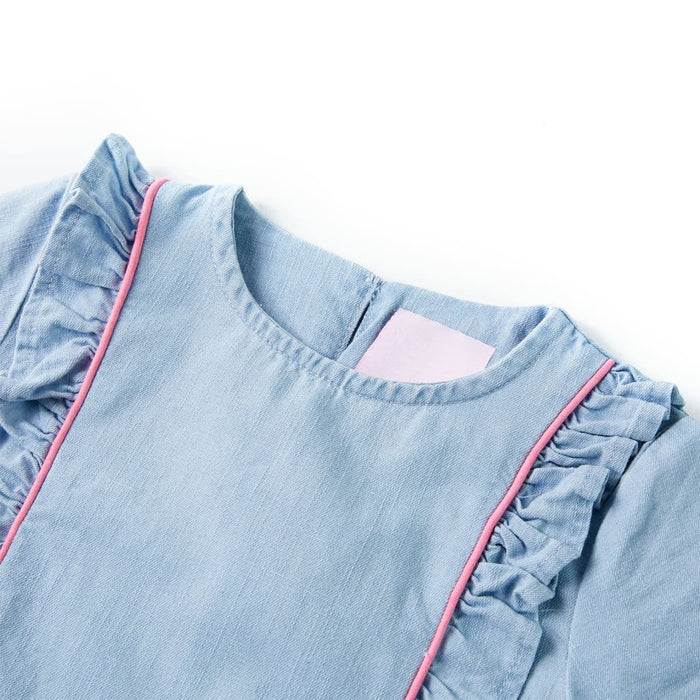 Rochie pentru copii cu volane, albastru pal, 92 WALTI
