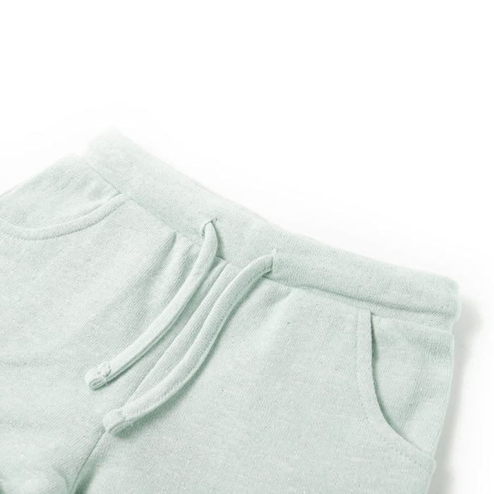 Pantaloni scurți de copii cu șnur, verde mentă deschis combinat, 128 - WALTI WALTI