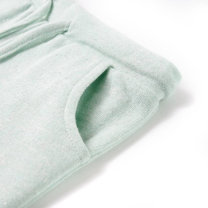 Pantaloni scurți de copii cu șnur, verde mentă deschis combinat, 128 - WALTI WALTI