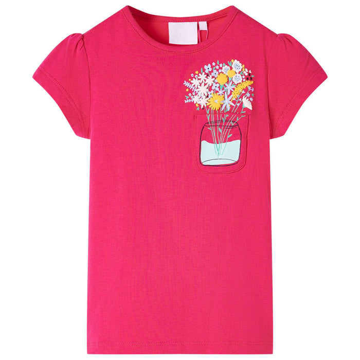Tricou de copii, roz aprins, 116 WALTI
