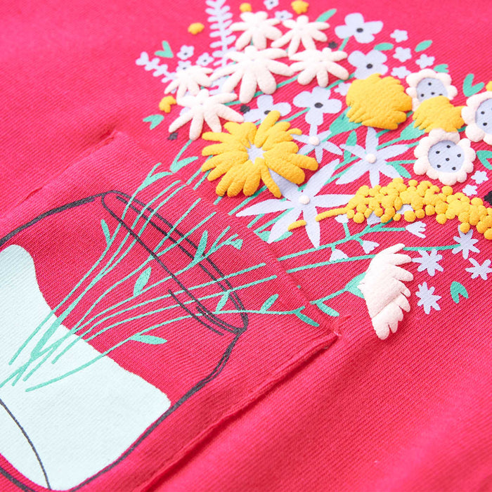 Tricou de copii, roz aprins, 116 WALTI