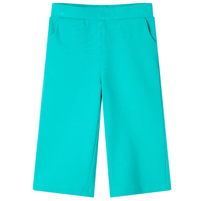 Pantaloni pentru copii cu picioare largi, verde mentă, 116 WALTI