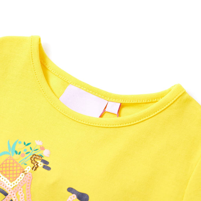 Tricou pentru copii, galben, 128 - WALTI WALTI