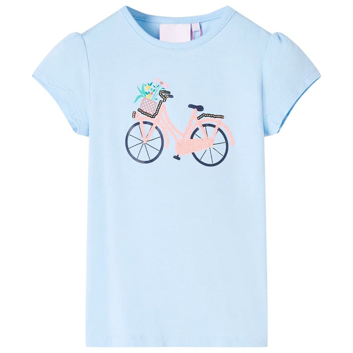 Tricou pentru copii, albastru deschis, 128 - WALTI WALTI
