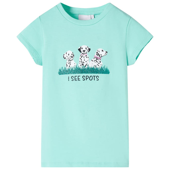Tricou pentru copii, verde mentă deschis, 128 WALTI