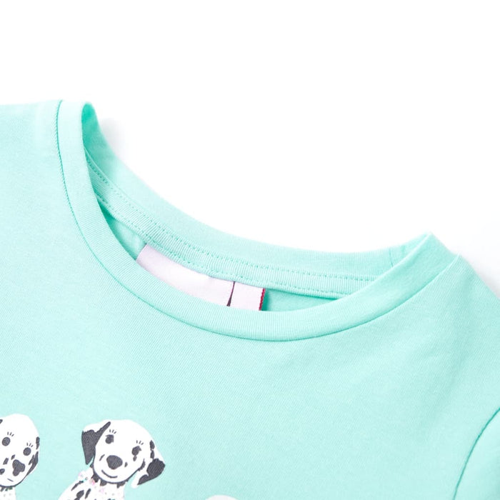 Tricou pentru copii, verde mentă deschis, 128 WALTI