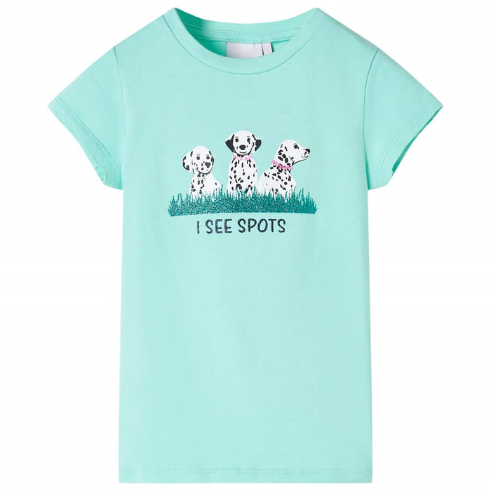 Tricou pentru copii, verde mentă deschis, 140 - WALTI WALTI