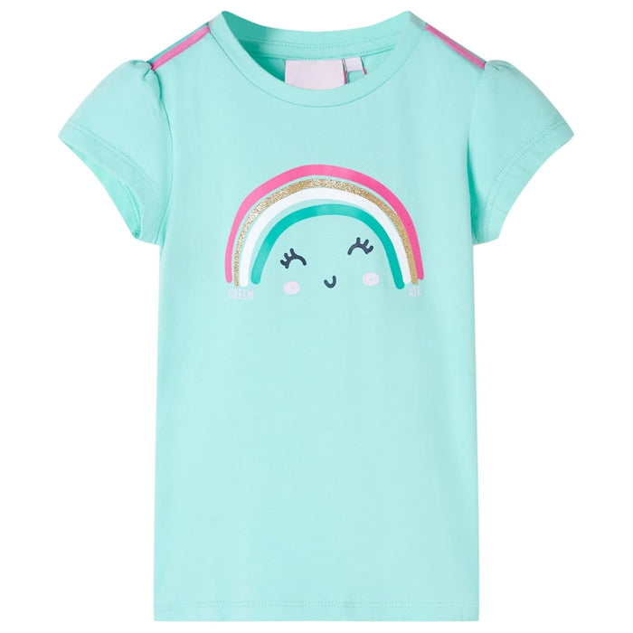 Tricou pentru copii, verde mentă deschis, 116 - WALTI WALTI