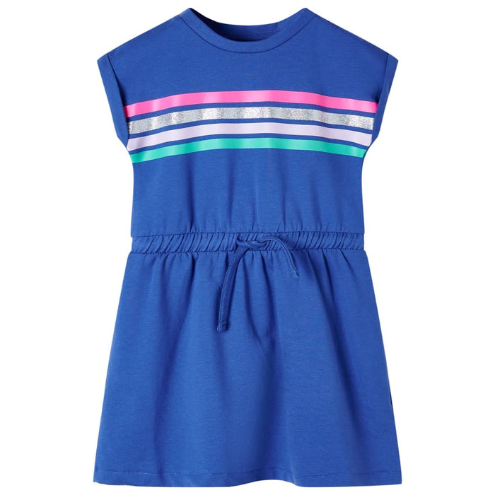 Rochie pentru copii cu șnur, albastru cobalt, 104 WALTI