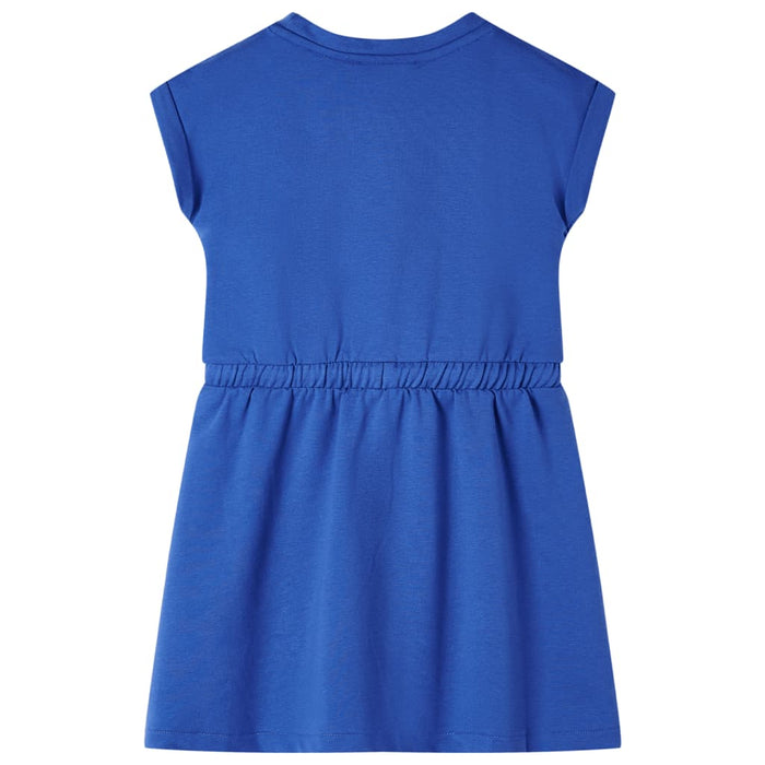 Rochie pentru copii cu șnur, albastru cobalt, 104 WALTI