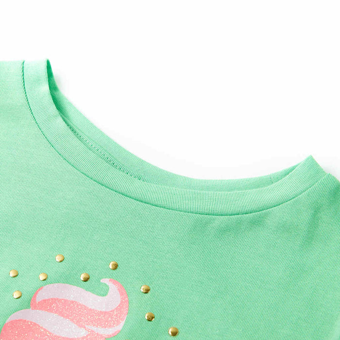 Tricou pentru copii, verde deschis, 128 - WALTI WALTI