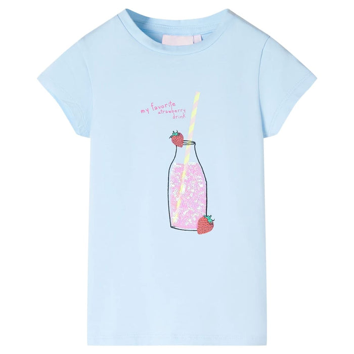 Tricou pentru copii, albastru pal, 128 - WALTI WALTI
