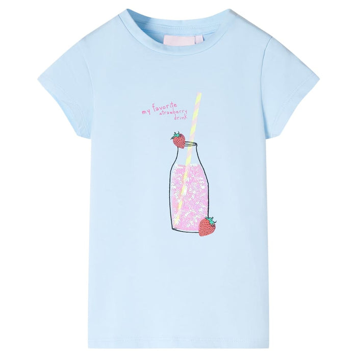 Tricou pentru copii, albastru pal, 140 - WALTI WALTI