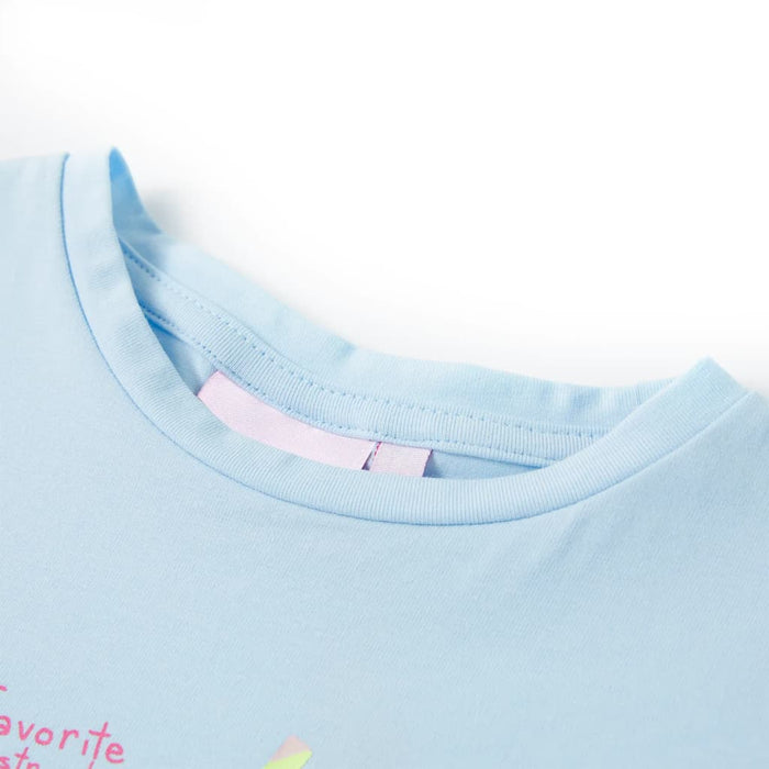 Tricou pentru copii, albastru pal, 140 - WALTI WALTI