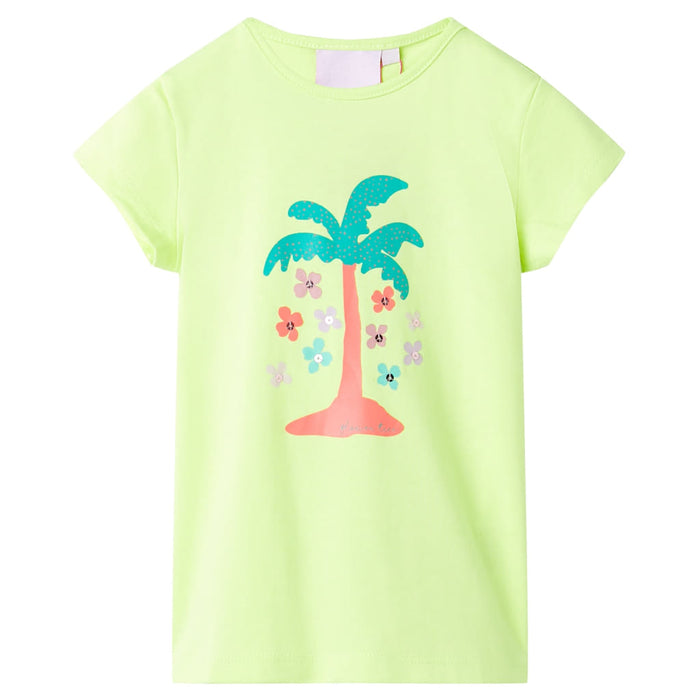 Tricou pentru copii, galben neon, 116 - WALTI WALTI