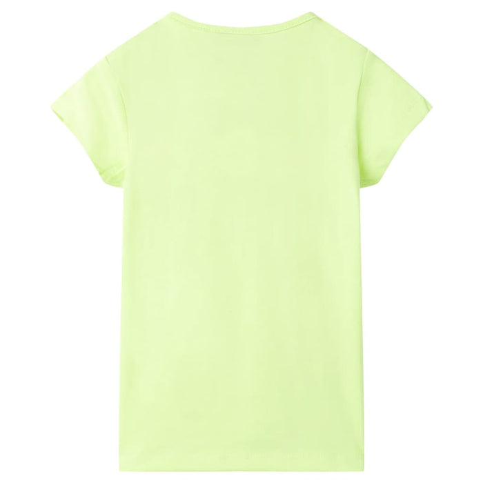 Tricou pentru copii, galben neon, 128 WALTI