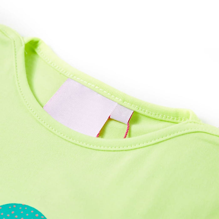Tricou pentru copii, galben neon, 128 WALTI