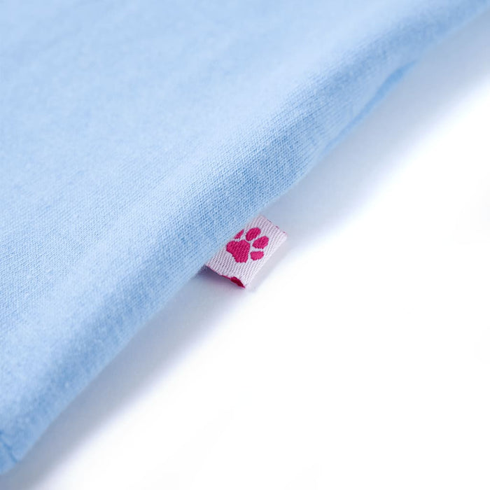 Tricou pentru copii cu mâneci cu volane, albastru deschis, 128 WALTI