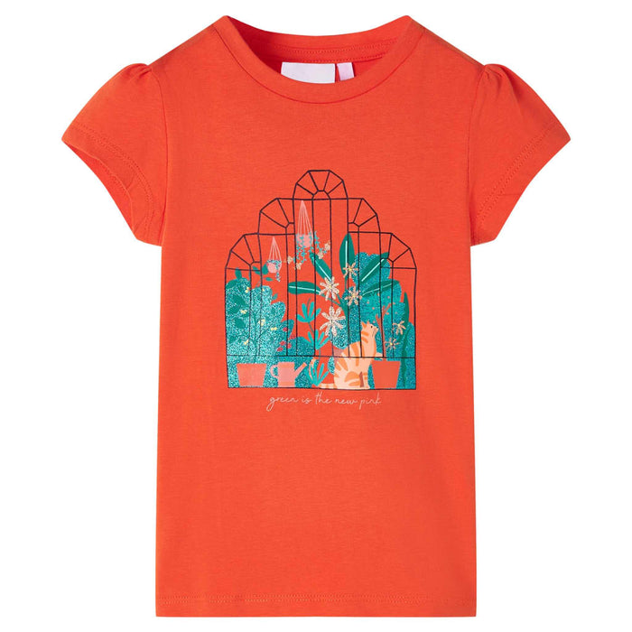 Tricou pentru copii, portocaliu închis, 116 WALTI