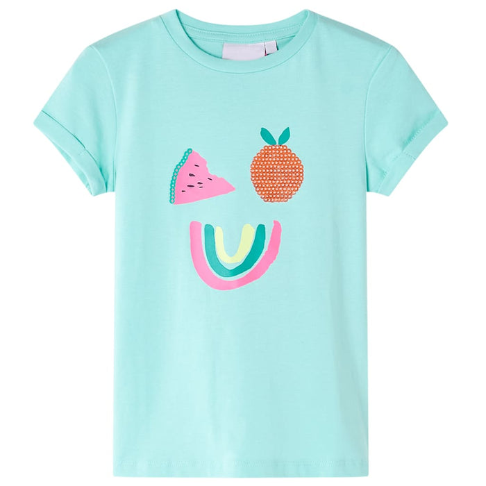 Tricou pentru copii, verde mentă deschis, 128 - WALTI WALTI