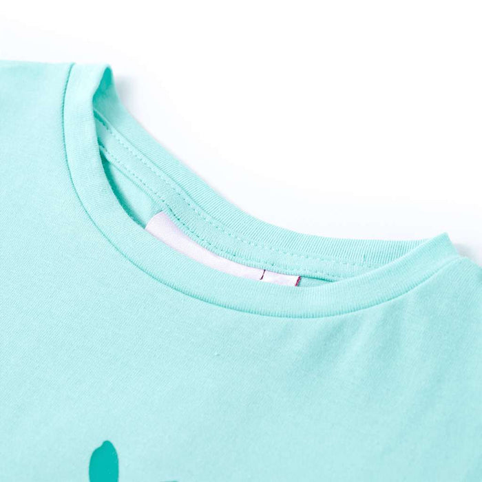 Tricou pentru copii, verde mentă deschis, 128 - WALTI WALTI
