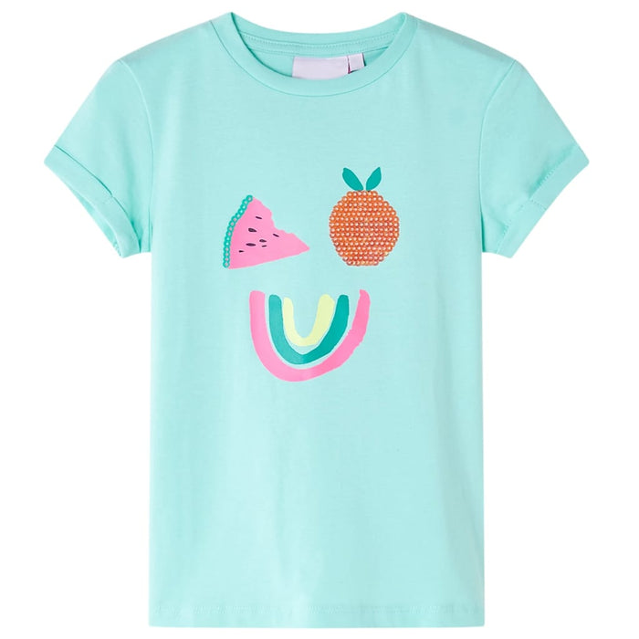 Tricou pentru copii, verde mentă deschis, 140 - WALTI WALTI