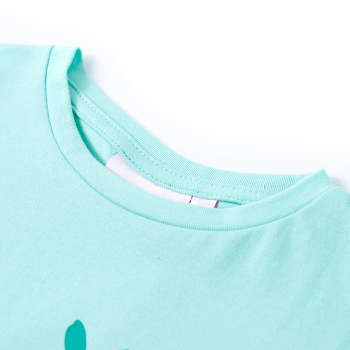 Tricou pentru copii, verde mentă deschis, 140 - WALTI WALTI