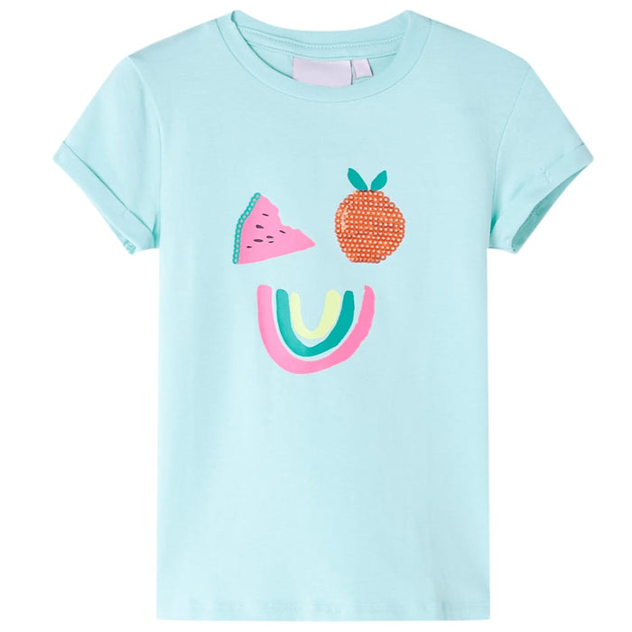 Tricou pentru copii, turcoaz deschis, 116 WALTI