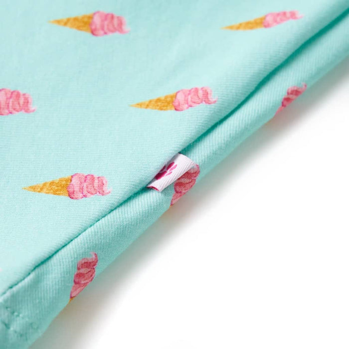 Rochie pentru copii cu șnur în talie, verde mentă deschis, 140 - WALTI WALTI