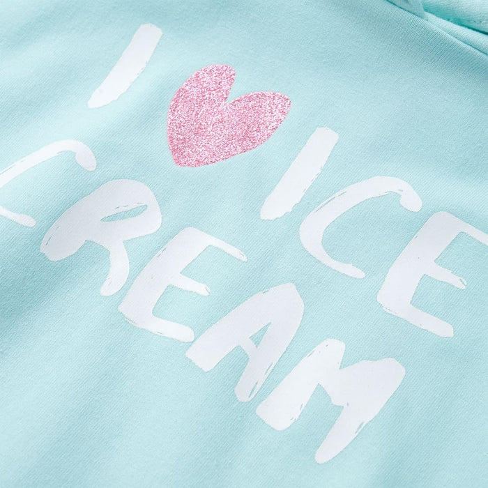 Hanorac cu glugă pentru copii, turcoaz deschis, 104 - WALTI WALTI