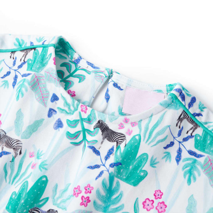 Rochie pentru copii, ecru și verde mentă închis, 104 - WALTI WALTI