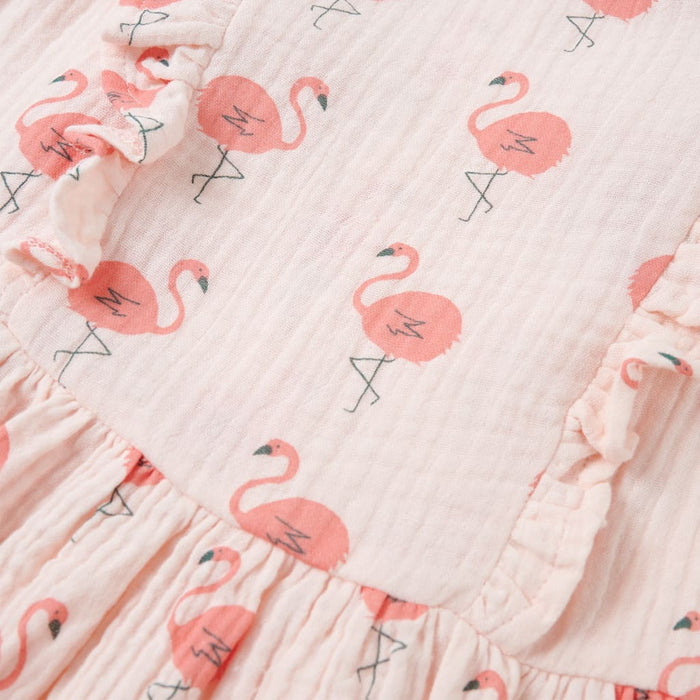 Rochie pentru copii cu volane, roz pal, 92 - WALTI WALTI