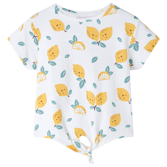Tricou pentru copii cu tiv tip cravată, ecru, 92 - WALTI WALTI