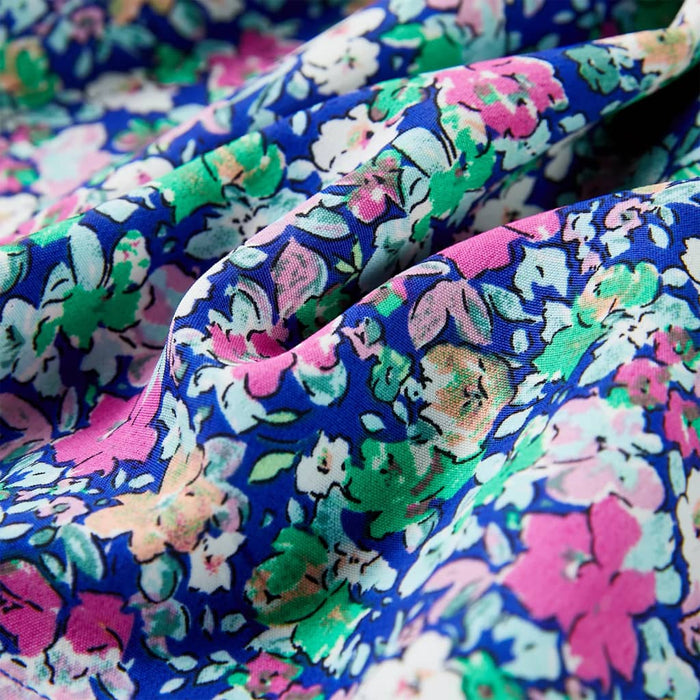 Rochie pentru copii, mâneci cu volane, albastru cobalt, 104 - WALTI WALTI