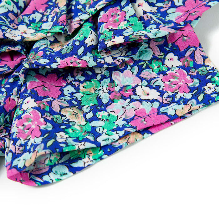 Rochie pentru copii, mâneci cu volane, albastru cobalt, 128 - WALTI WALTI