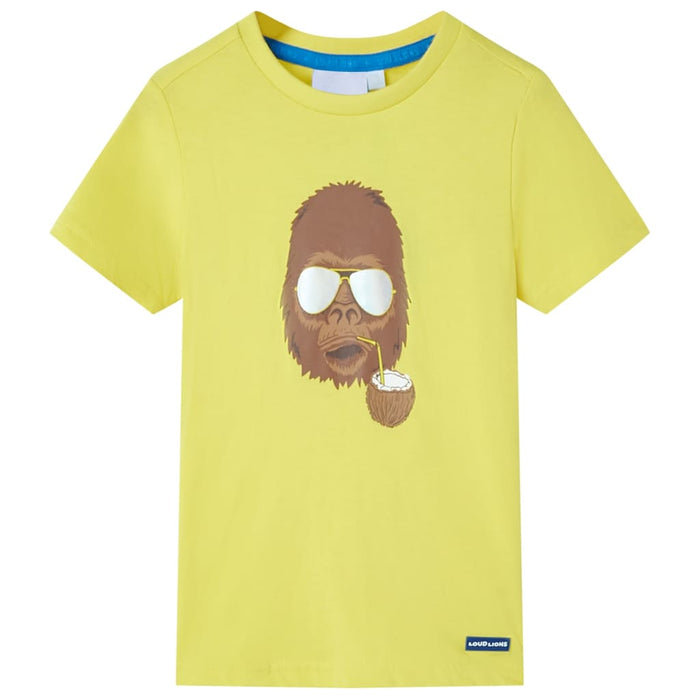 Tricou pentru copii cu mâneci scurte, galben, 104 WALTI