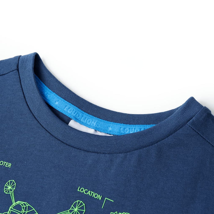 Tricou pentru copii, albastru închis, 92 - WALTI WALTI