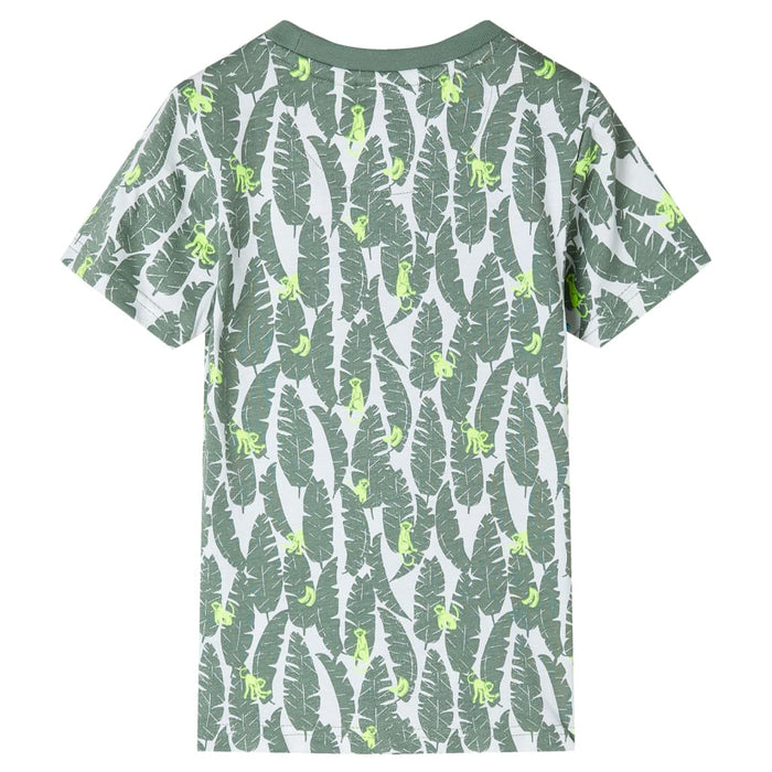 Tricou pentru copii, ecru și iederă închisă, 116 WALTI