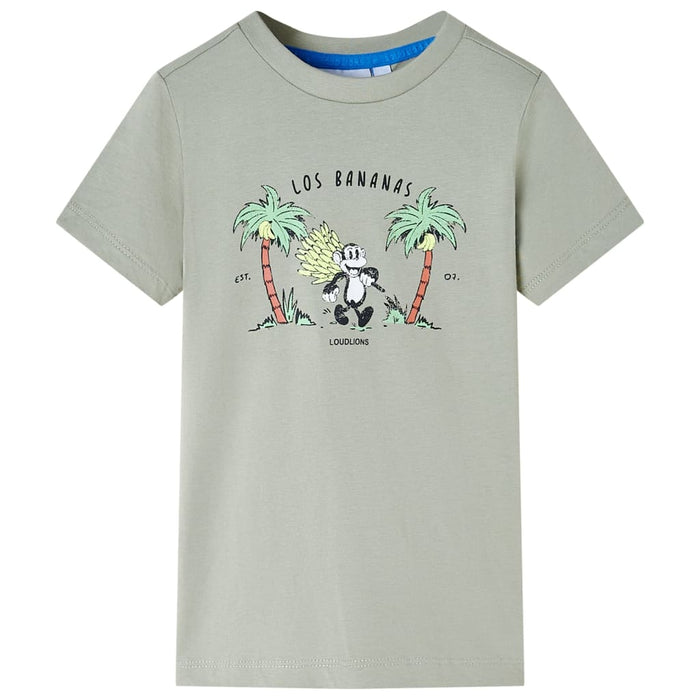 Tricou pentru copii, kaki deschis, 140 - WALTI WALTI