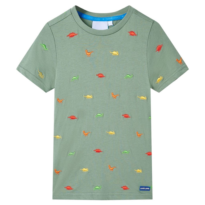 Tricou pentru copii cu mâneci scurte, kaki, 116 - WALTI WALTI