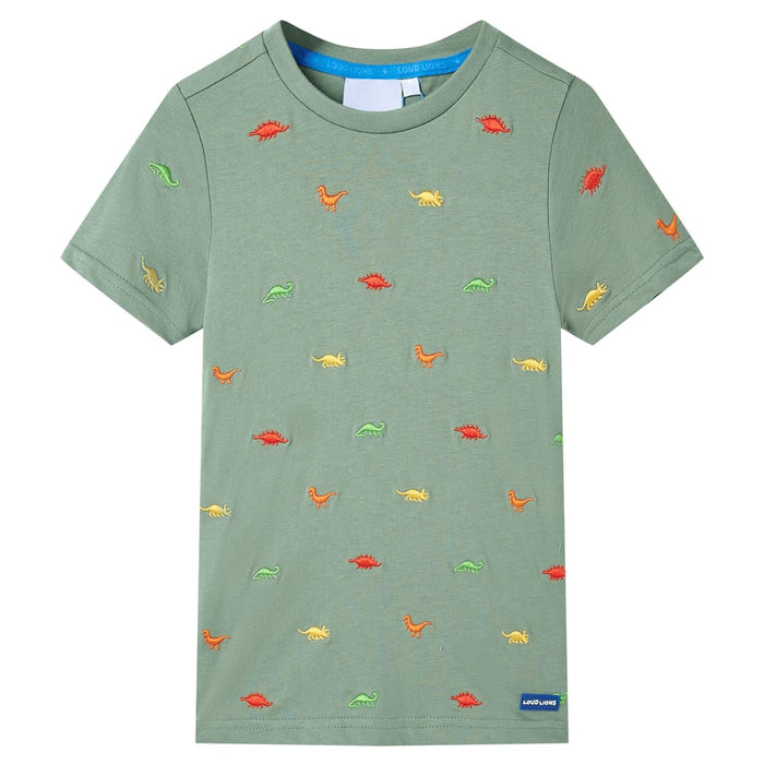 Tricou pentru copii cu mâneci scurte, kaki, 128 WALTI