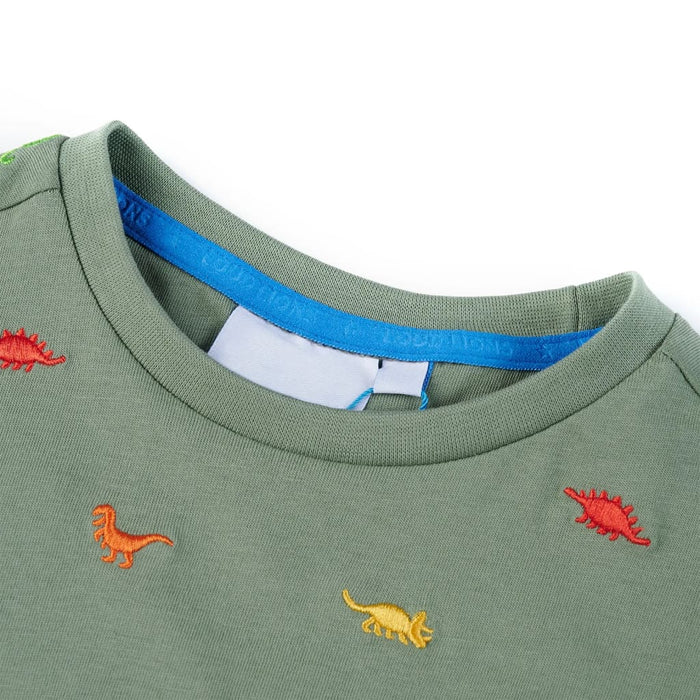 Tricou pentru copii cu mâneci scurte, kaki, 128 WALTI